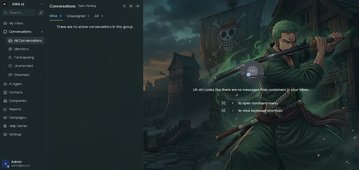 KIRA dashboard - Anime theme