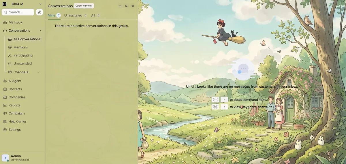 KIRA dashboard - Ghibli theme