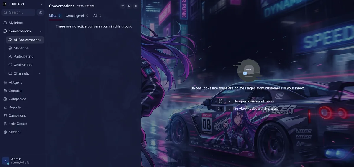 KIRA dashboard - Itasha theme