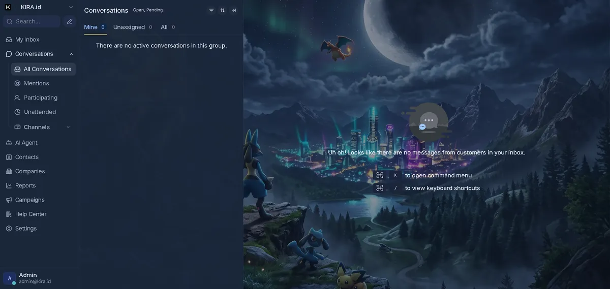 KIRA dashboard - Pokemon theme